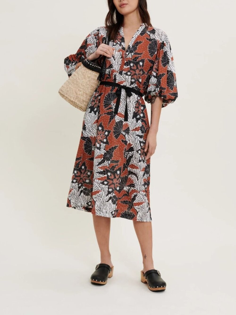 NWT Maje Printed cotton voile dress US S/FR 36 $385.00